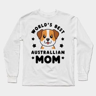 Mini Australian Shepherd Gifts World's Best Aussie Mom Long Sleeve T-Shirt